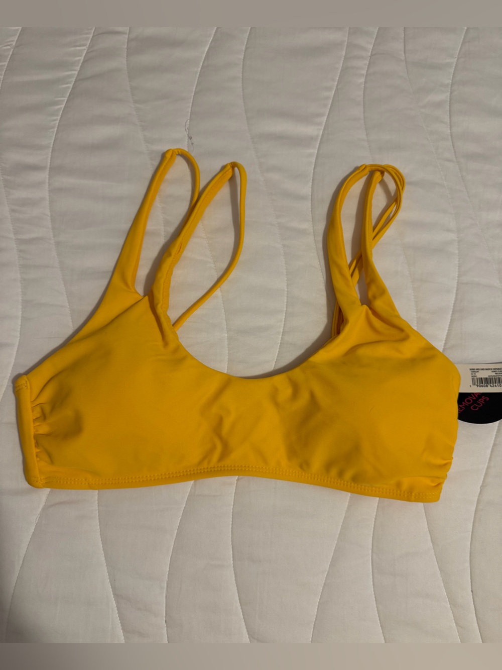 Yellow Women's Bikini Top - Classic Scoop Swim Bra